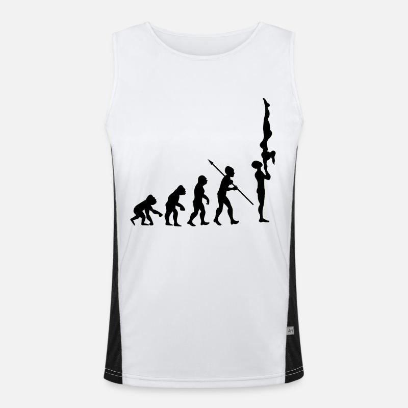 Evolution Gymnastik Turnen Akrobatik Geräteturnen Funktionelles Kontrast-Tank Top für Männer 