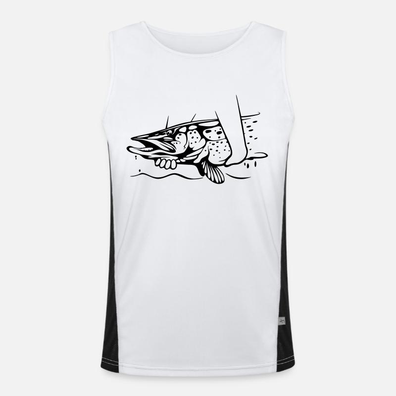 Hecht Catch & Release Funktionelles Kontrast-Tank Top für Männer 