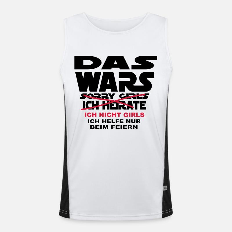 Junggesellenabschied das wars ich heirate ... ich Funktionelles Kontrast-Tank Top für Männer 
