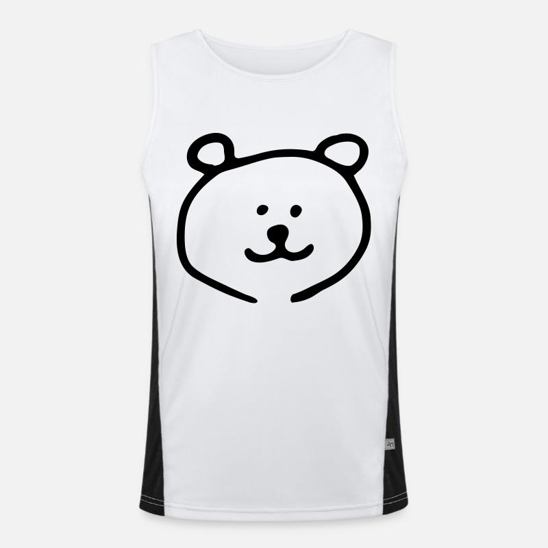 Bär Bear Teddy Funktionelles Kontrast-Tank Top für Männer 