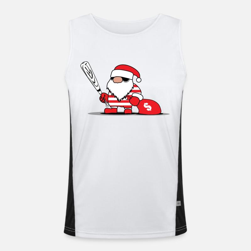 nisse - Funksjonell kontrast-singlet for menn  - hvit/svart