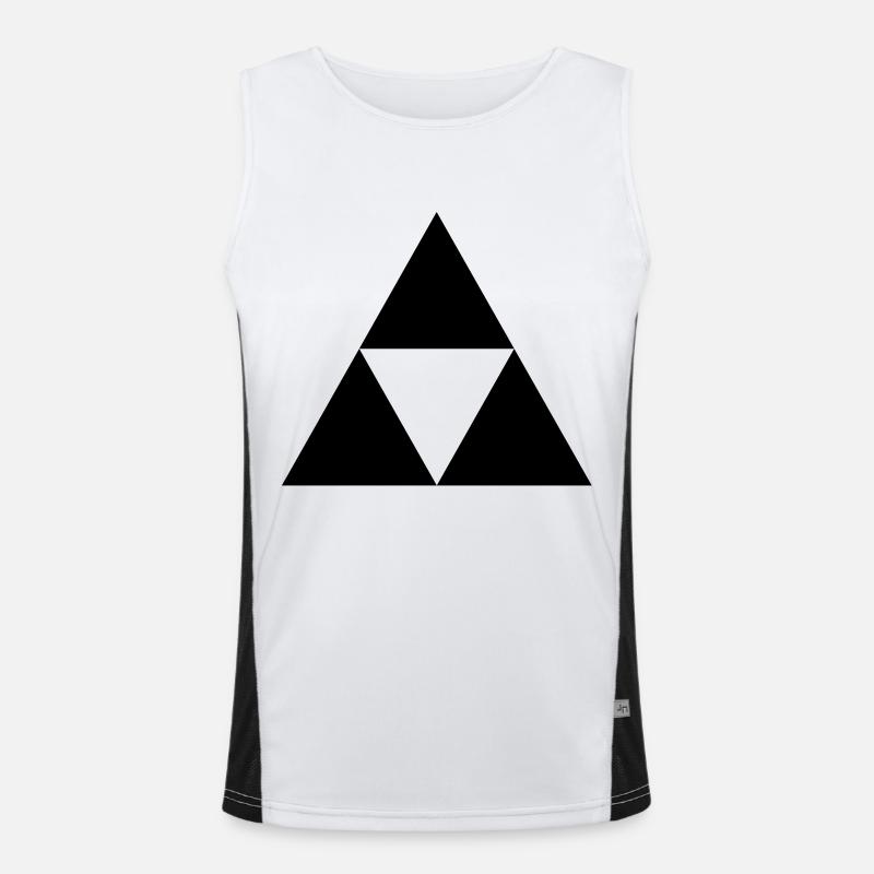 Sierpinski triangle - Men's Functional Contrast Tank Top  - white/black