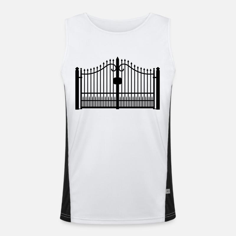 wrought iron gate_c1 Men's Functional Contrast Tank Top 