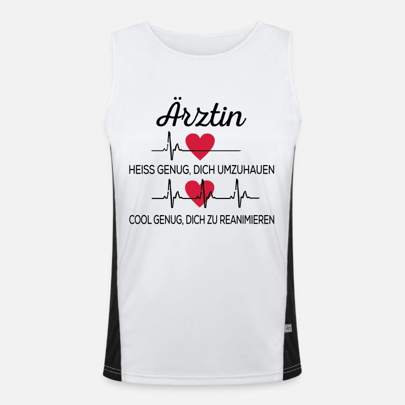 Ärztin Funktionelles Kontrast-Tank Top für Männer 