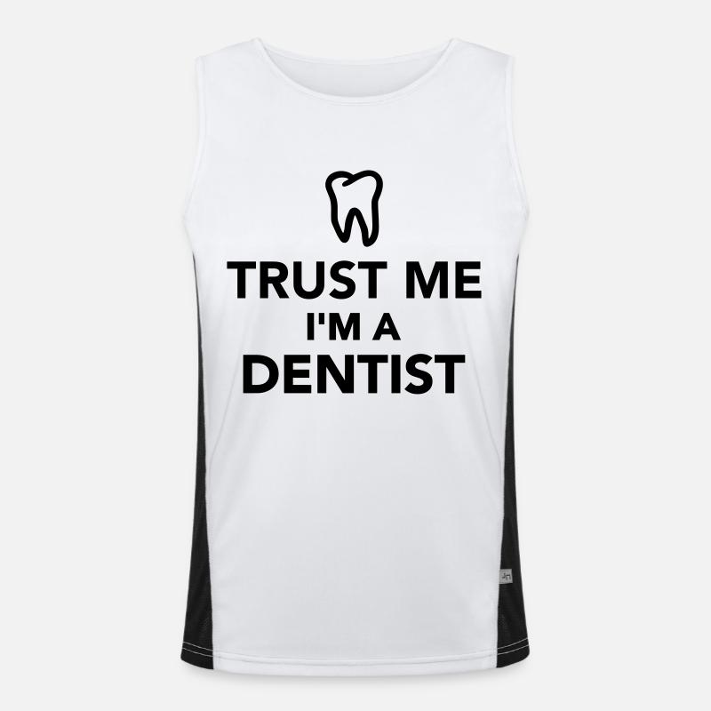 Trust me I'm a Dentist - Men's Functional Contrast Tank Top - white/black