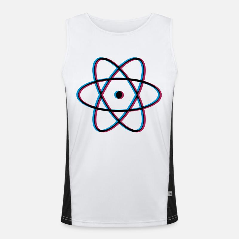 3d atom molecule research science student wi Men's Functional Contrast Tank Top 