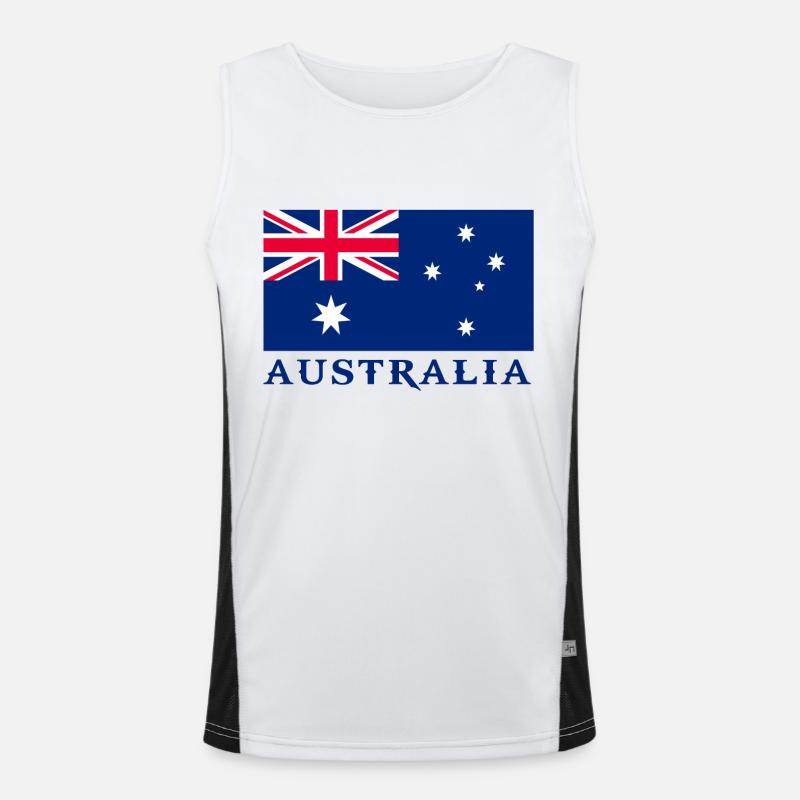 drapeau blason symbole de l' Australie Australia Débardeur respirant contrasté Homme 