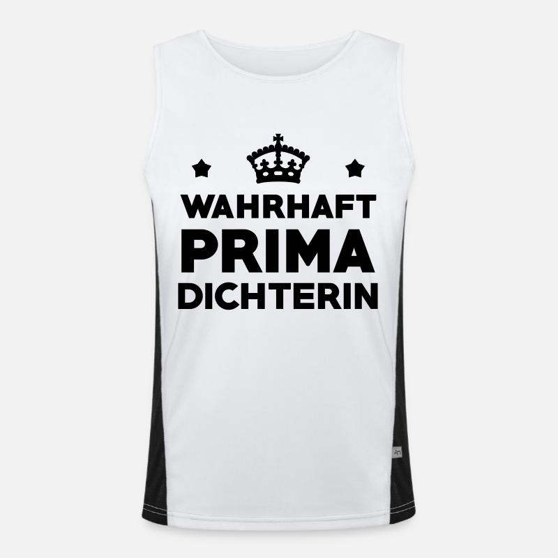 Dichter - Dichterin - Dichtung - Träumer - Gedicht Funktionelles Kontrast-Tank Top für Männer 
