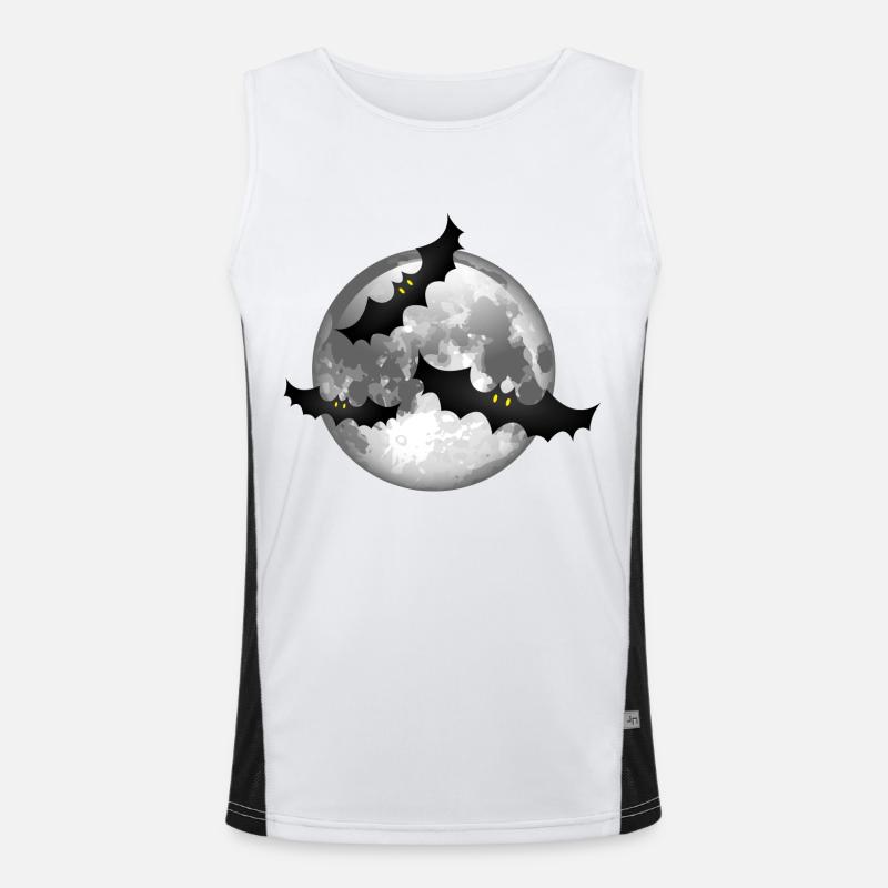 Smiley Bats - Men's Functional Contrast Tank Top  - white/black