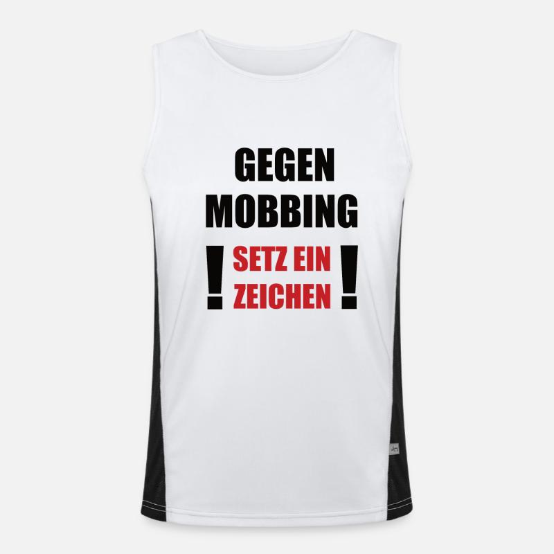 Gegen Mobbing setz ein Zeichen Funktionelles Kontrast-Tank Top für Männer 