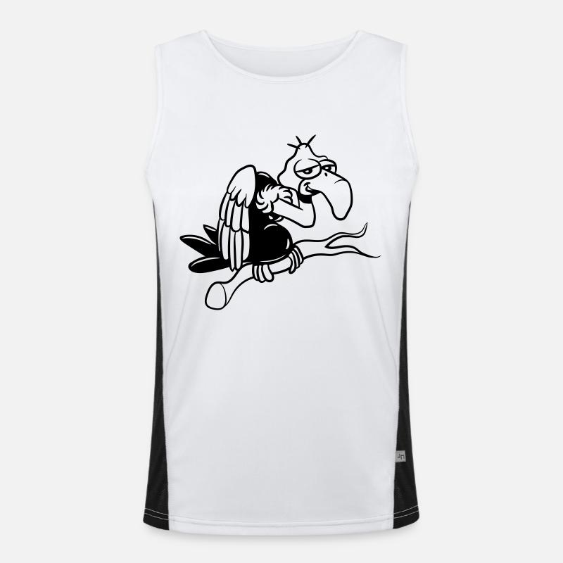 Be the first - Men's Functional Contrast Tank Top - white/black
