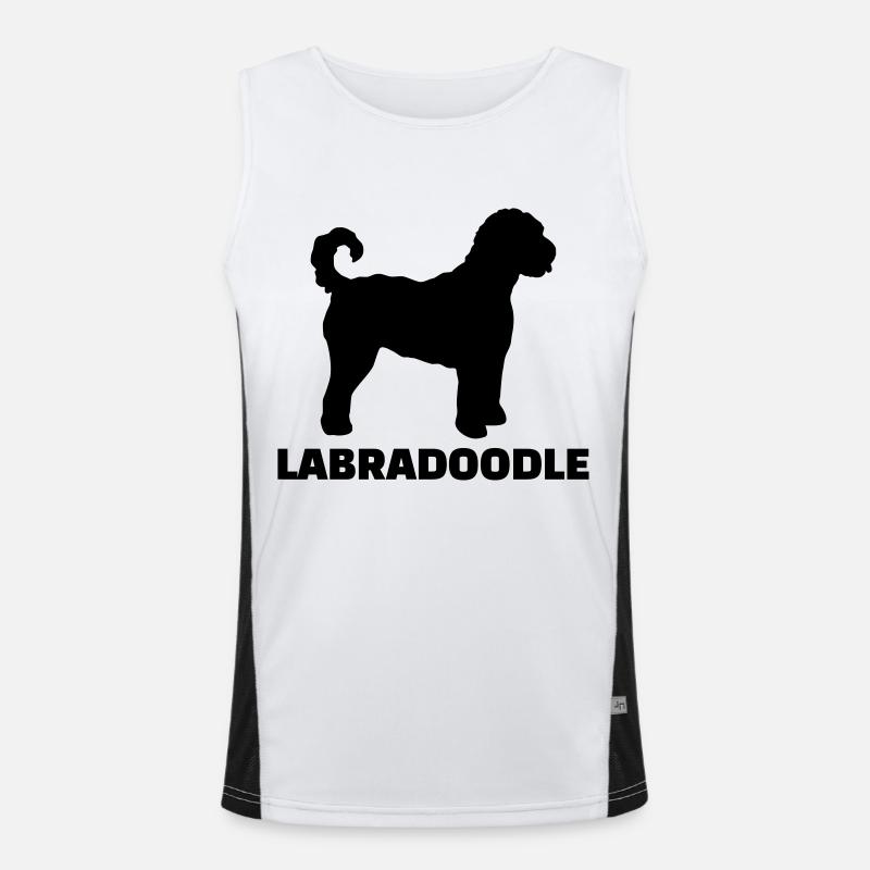 Labradoodle Funktionelles Kontrast-Tank Top für Männer 