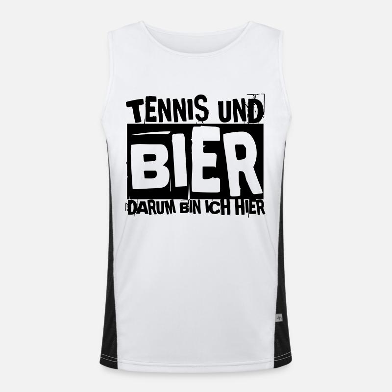 TENNIS UND BIER Funktionelles Kontrast-Tank Top für Männer 