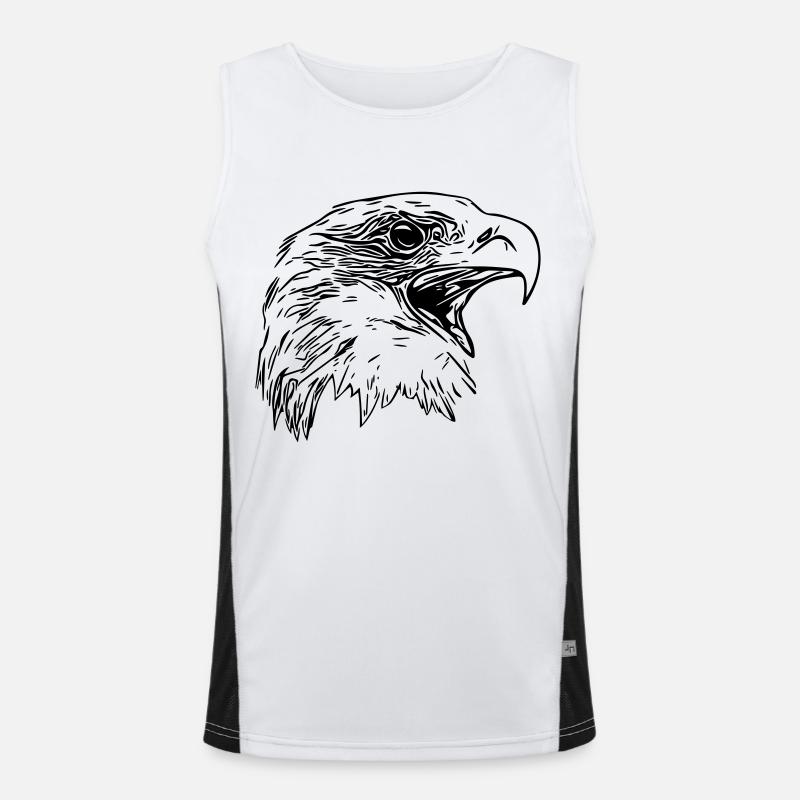 Tête d’aigle - Oiseau de prédant Royal Vector Débardeur respirant contrasté Homme 