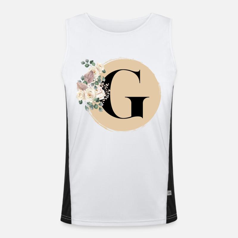 Buchstabe G Funktionelles Kontrast-Tank Top für Männer 