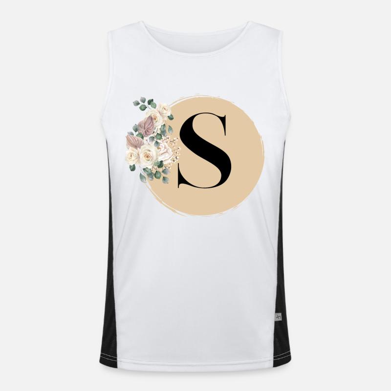 Buchstabe S Funktionelles Kontrast-Tank Top für Männer 