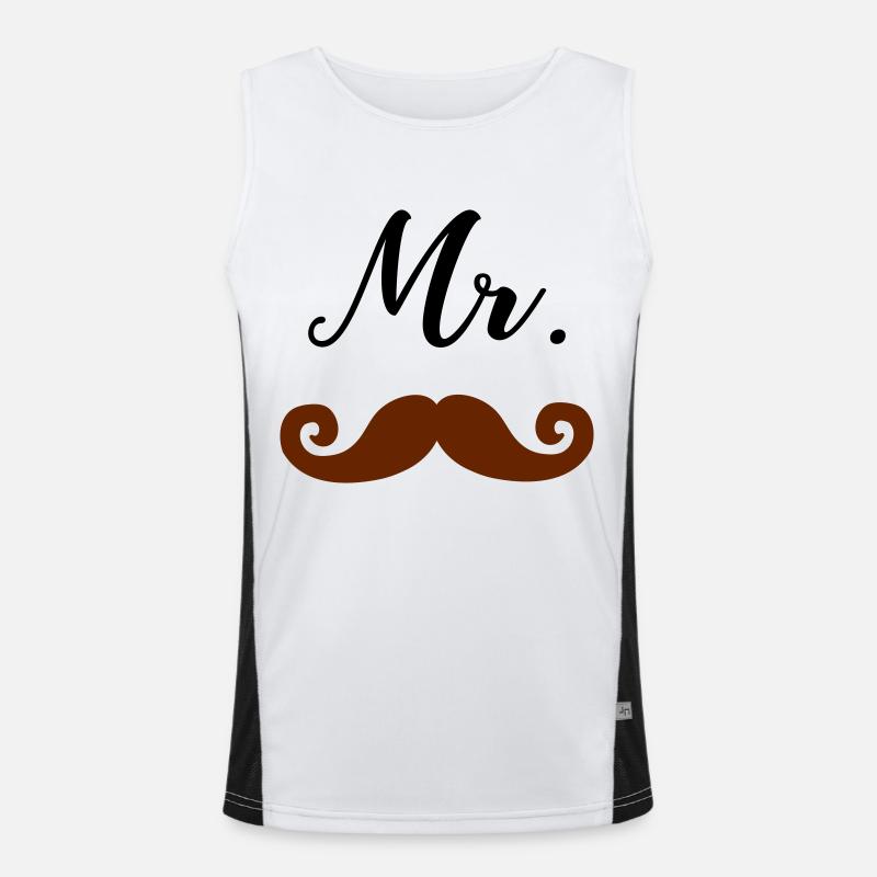 M. Moustache Débardeur respirant contrasté Homme 