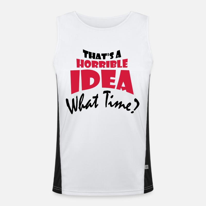 Thats a horrible Idea - Men's Functional Contrast Tank Top  - white/black