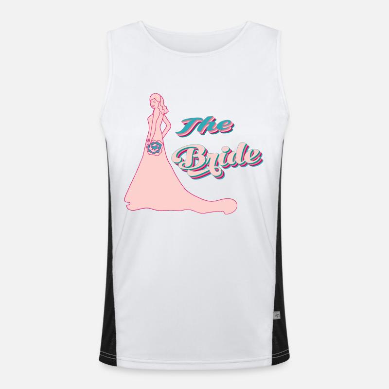 Die Braut retro rosa Typografie und Silh Funktionelles Kontrast-Tank Top für Männer 