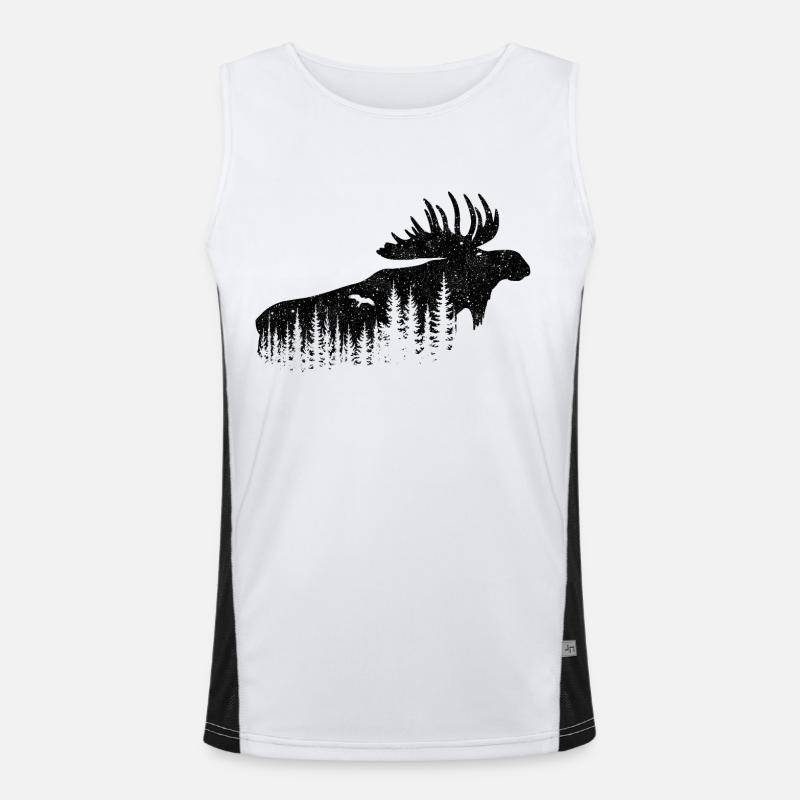 Elch Funktionelles Kontrast-Tank Top für Männer 