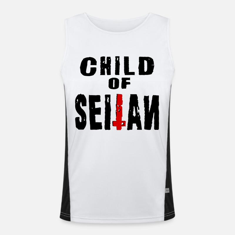Kind von Seitan Funktionelles Kontrast-Tank Top für Männer 