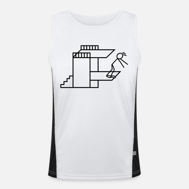 Tremplin Tower Diving Diver Débardeur respirant contrasté Homme 