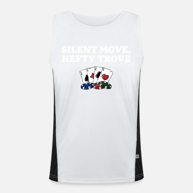 Silent Move Hefty Trove Gambler Strategy Gambling Funktionelles Kontrast-Tank Top für Männer 