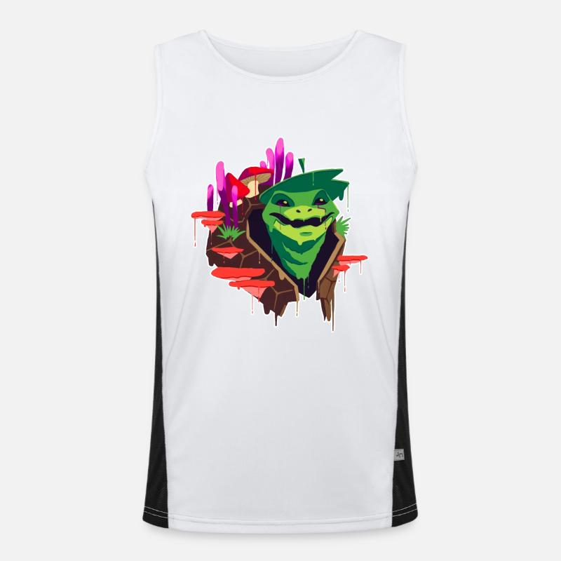A Beautiful Druid of Spore Circle Design Men's Functional Contrast Tank Top 