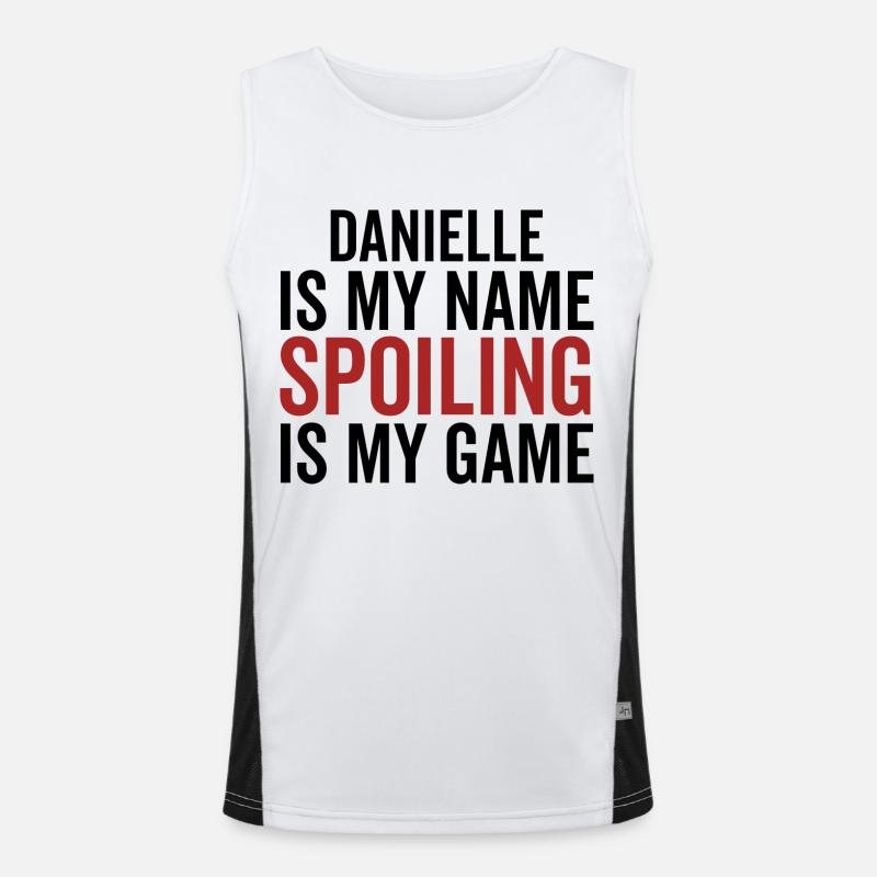 Danielle est mon nom Spoiling est mon jeu Débardeur respirant contrasté Homme 