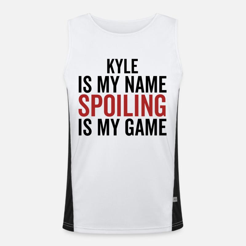Kyle est mon nom Spoiling est mon jeu Débardeur respirant contrasté Homme 