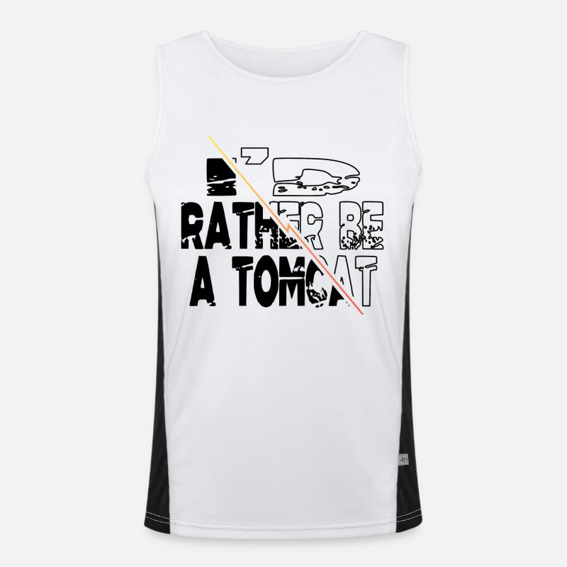 funny persian cat cat face tshirts Funktionelles Kontrast-Tank Top für Männer 