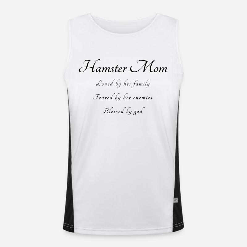Hamster saying mom Men's Functional Contrast Tank Top 