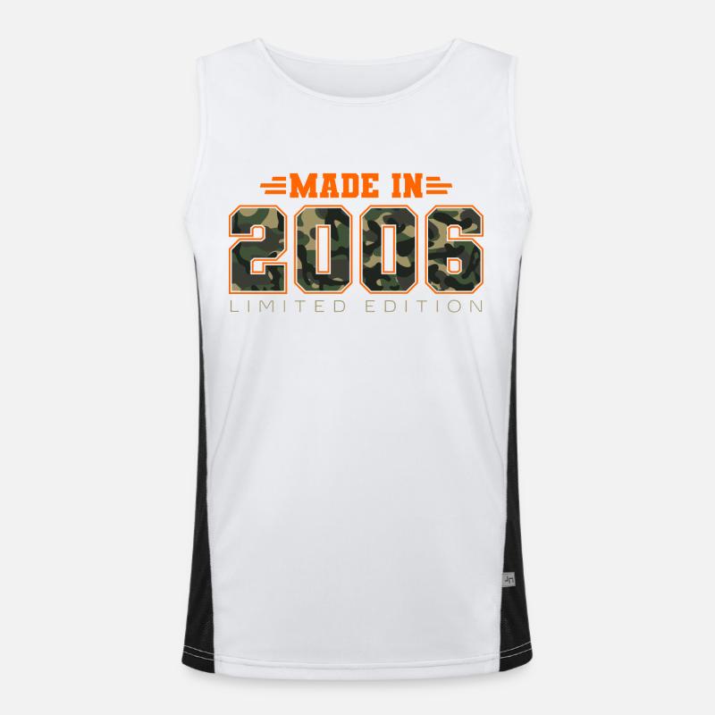 Born in 2006 Birthday Gift Men's Functional Contrast Tank Top 