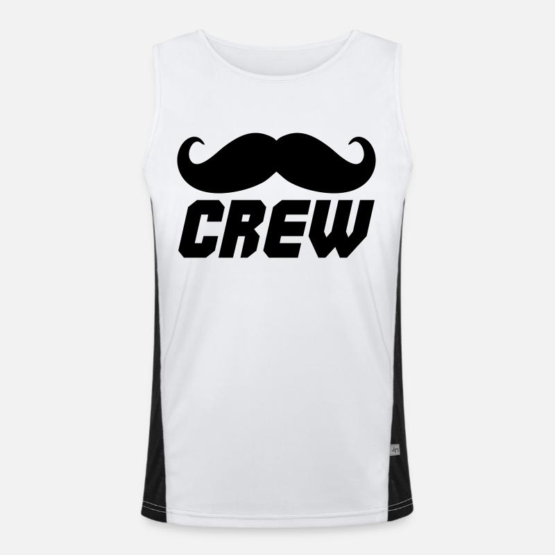 Bart Crew - Men's Functional Contrast Tank Top  - white/black