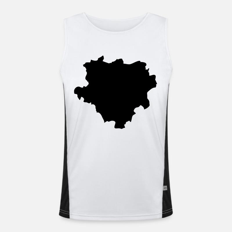 Dortmund Map Map 1 - Men's Functional Contrast Tank Top  - white/black