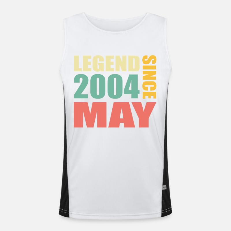 19th birthday May Born 2004 Gift idea Men's Functional Contrast Tank Top 