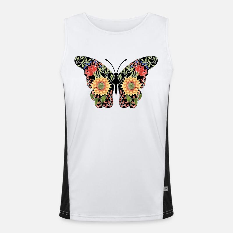 Schmetterling Funktionelles Kontrast-Tank Top für Männer 