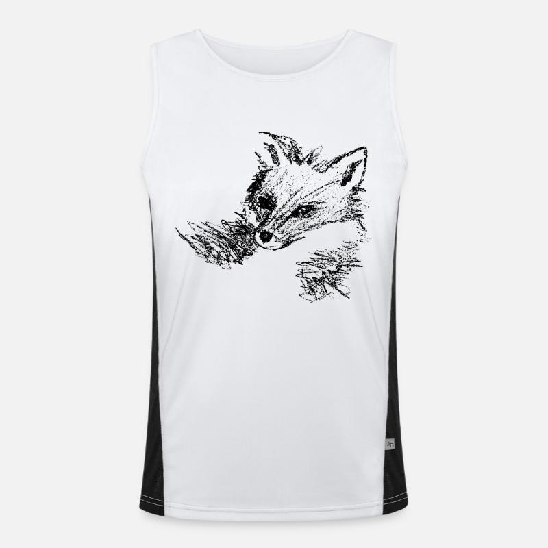 Fuchs Funktionelles Kontrast-Tank Top für Männer 