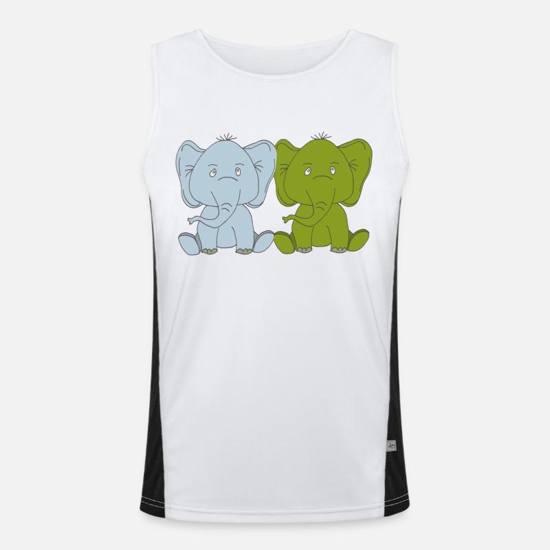 Two Elephant Babies Men's Functional Contrast Tank Top 