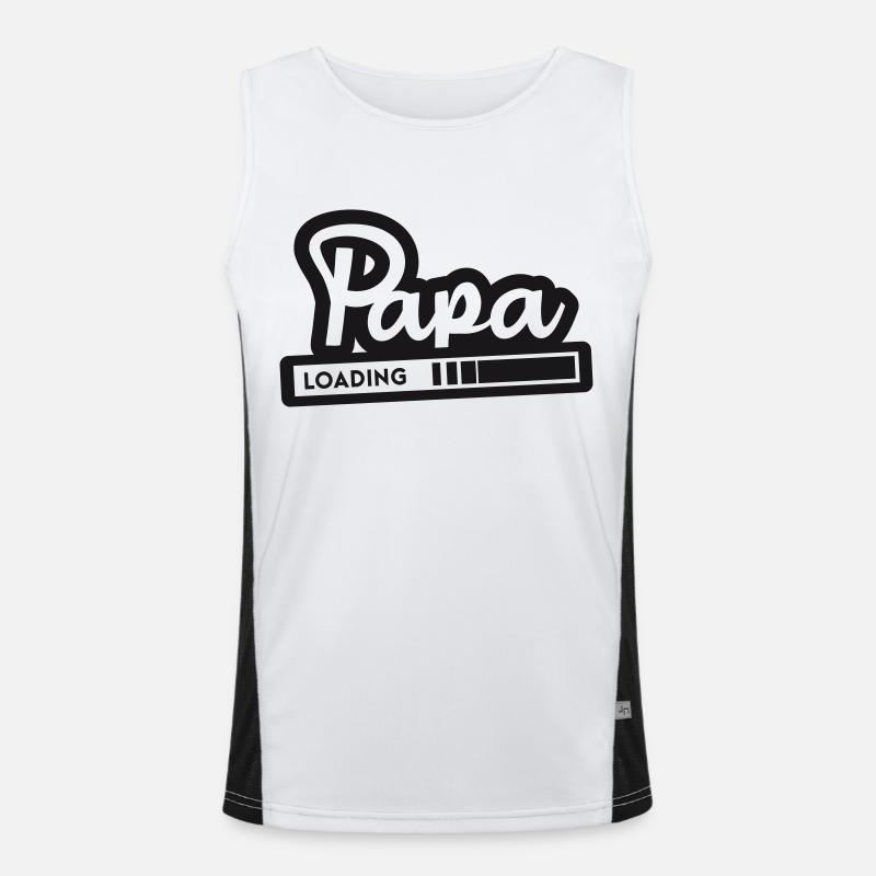Papa loading Funktionelles Kontrast-Tank Top für Männer 