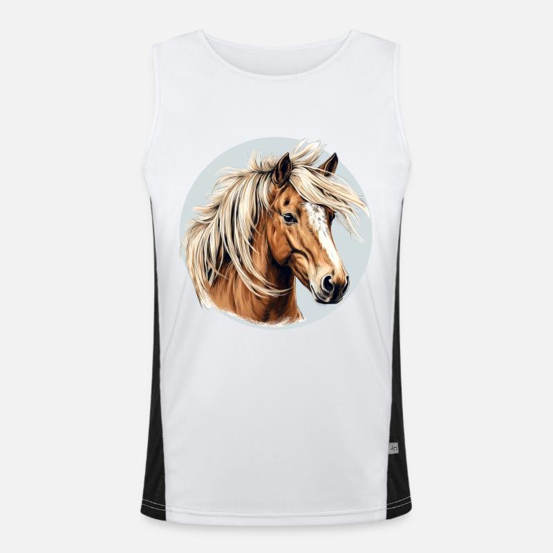Cheval Haflinger Débardeur respirant contrasté Homme 