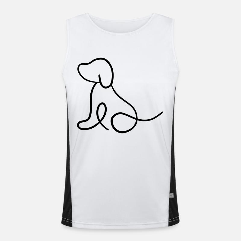 Hund - Abstrakt Funktionelles Kontrast-Tank Top für Männer 