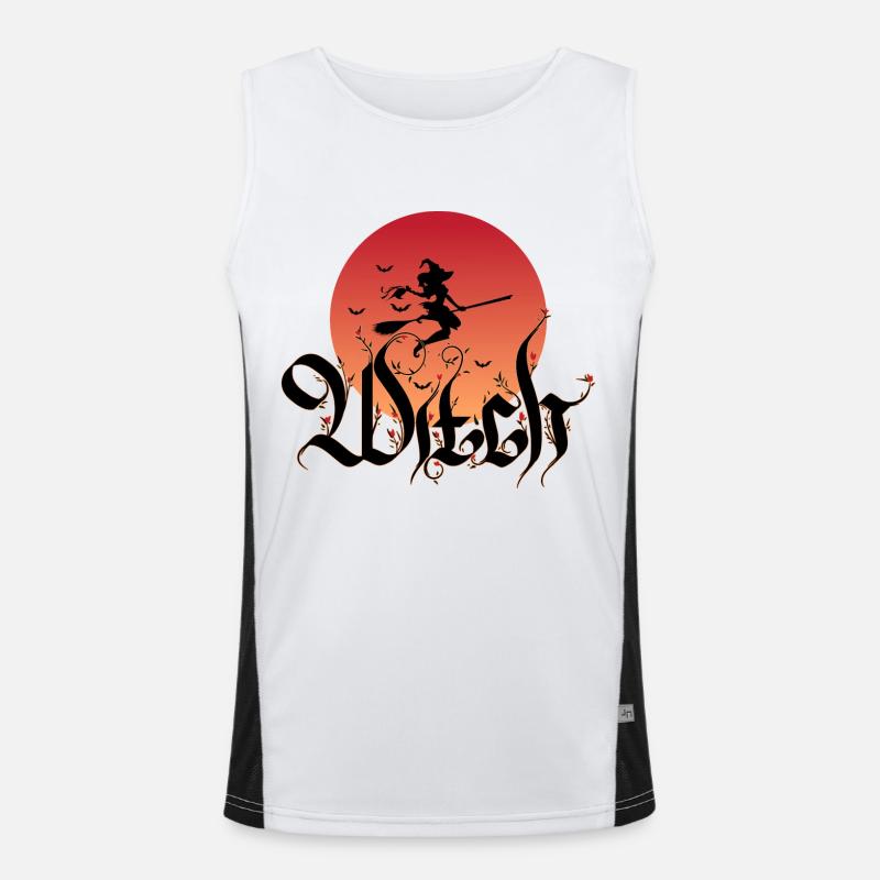 Die Hexenkönigin Halloween Vibes! Funktionelles Kontrast-Tank Top für Männer 
