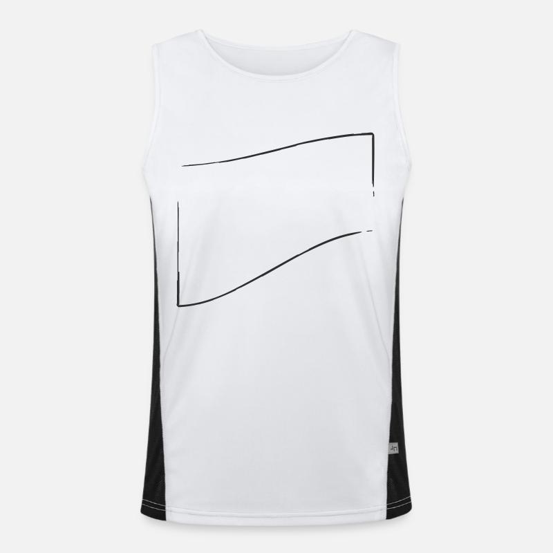 openFrame aufwärts gebogen | Vectorgraphic Funktionelles Kontrast-Tank Top für Männer 