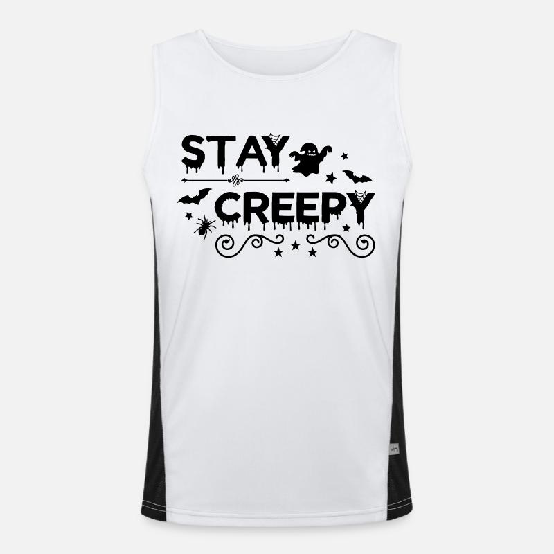 stay creepy Funktionelles Kontrast-Tank Top für Männer 
