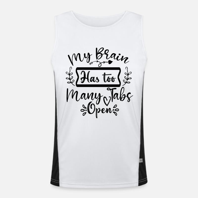 My Brain Has Too Many Tabs Open Men's Functional Contrast Tank Top 
