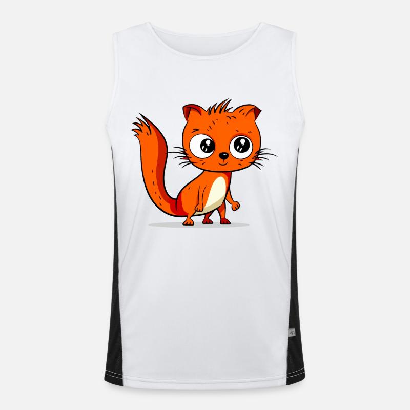 Kiki das Eichhörnchen Funktionelles Kontrast-Tank Top für Männer 