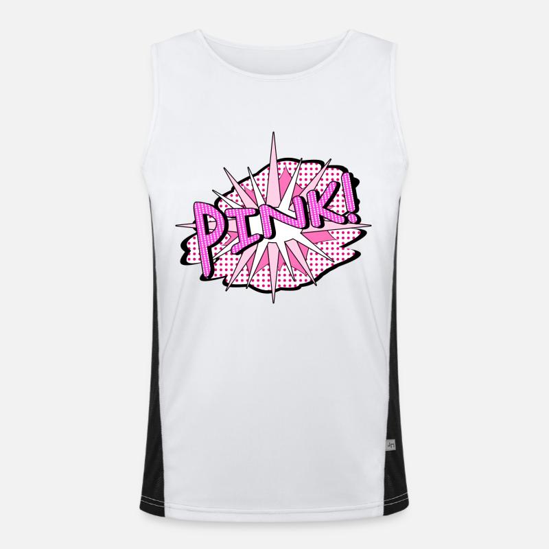 Pink Explosion Men's Functional Contrast Tank Top 