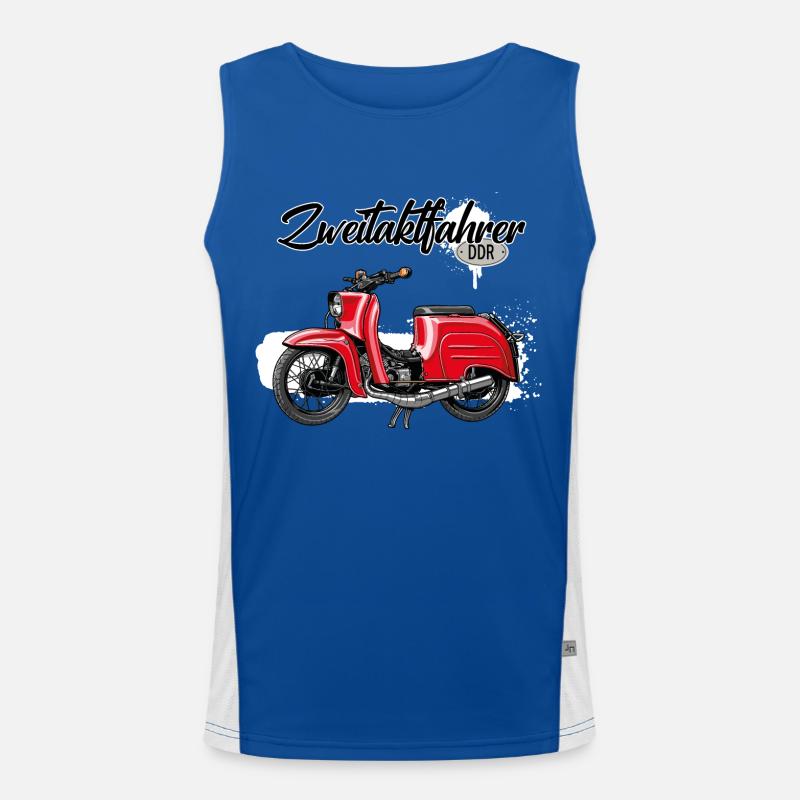 Schwalbe (rot / Zweitaktfahrer) // Illustration Funktionelles Kontrast-Tank Top für Männer 