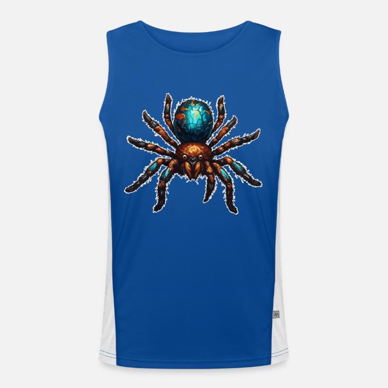 Spider / Web / Pet / Reptile / Eight-legged Men's Functional Contrast Tank Top 